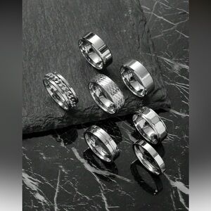 7pcs Minimalist Vintage Stainless Steel Ring Set  - SIZES AVAILABLE: 7-11